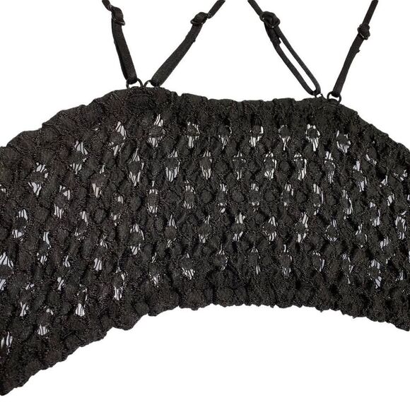 Black Lace Strappy Bra / Camisole New Size L - Picture 5 of 8